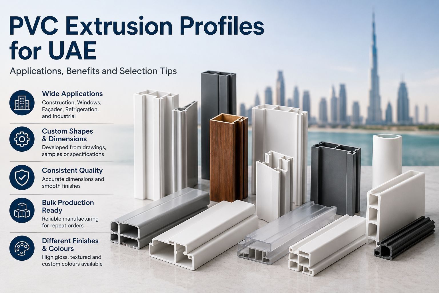 PVC Extrusion Profiles for UAE: Applications, Benefits and Selection Tips